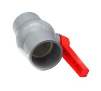 PVC Ball Valves Switch Screw Socket Plastic Water Supply Pipe DN20/25/32/40/50/63/75/90/110 Water Stop Valves Ball Valve Switche(DN40,Grau)