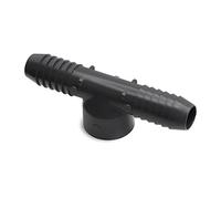 PVC Barbed Tee Fitting with Female Pipe Thread - SCH 40 PVC Fittings 3/4 Inch Barbed Insert x 3/4 Inch Barbed Insert x 3/4 FNPT Female Adapter Tee - PVC Hose Connectors for Home Water Line Irrigation