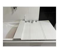 PVC Bath Tub Cover - Fits Most Standard Bathtubs Foldable Waterproof Dustproof Insulated with Drain Plug - Ideal for Home & Spa Use