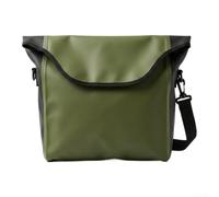 PVC Bicycle Saddle Bag 12L Convertible Design | Waterproof PVC fabric, for splash resistant, light rain protection, keeps gear dry, for durable material(Green)