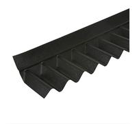 PVC Black Wall Flashing for Corrugated Bitumen Sheet Profile - Fits BituRoof, Onduline, Coroline, Gutta 95/38 Profile - 920mm
