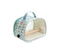 PVC Breathable Small Pet Travel Cage with Standing Perch, Portable Outdoor Transport Bag for Parrots, Small Pet, Travel, 8.66 X 6.30 X 6.69 In(B)