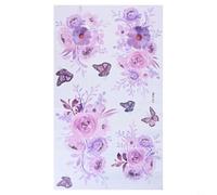 PVC Butterfly and Flower Wall Sticker for Home, Bedroom, and Office Decoration, Suitable for Smooth Dry Surfaces Such as Walls, Tiles, and Glass