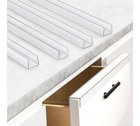 PVC Cabinet Door Edge Guards 4 Piece Set, Designed to Clamp Securely on 3/4 Inch Doors to Prevent Scratches, Paint Chipping, and Cracks