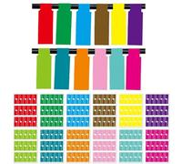 PVC Cable Labels, 150/300Pcs Useful Colorful Self-Adhesive Cable Labels Waterproof Identification Tags Stickers Marker Tool Fiber Wire(Mix 150pcs)