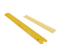 PVC Cable Protector, Floor Cord Cover 1 Channel, Durable Cord Protector with Connecting Buckle for Residential, Courtyards, Stages, Schools, Factories(Yellow)