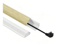 PVC Cable Protector Floor Cover, Self-Adhesive Cord Hider for Home, Office & Public Spaces, 6 Colors Available (0.5x1.2cm/0.2x0.5in) - Tidy Up Cords!