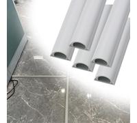 PVC Cable Raceway - Half Round Wire Cover, 10 Pcs, 50cm L x 30mm Outer Width, Ideal for Home, Office, Warehouse, Schools, Cord Management Solution