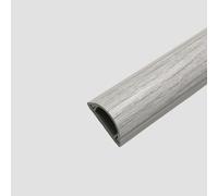 PVC Cable Trunking Kit - 2 Pcs Semicircle Wire Raceway Covers with Self-Adhesive Backing, Wood Look Design in Gray, Red, Yellow, Brown, Black - 2.8 in x 79 in