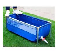 PVC Canvas Aquarium Pool with Sturdy Frame - Ideal Outdoor Water Tank for Koi, Goldfish, and Hydroponic Plants - Perfect for Gardens and Farms