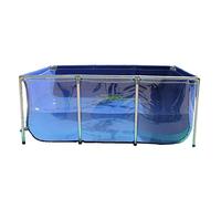 PVC Canvas Aquarium with Steel Frame - Durable Outdoor Fish Breeding Tank for Koi & Goldfish, Ideal for Aquaculture and Display