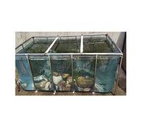 PVC Canvas Aquarium with Steel Frame - Durable Outdoor Fish Breeding Tank for Koi & Goldfish, Ideal for Aquaculture and Display