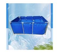 PVC Canvas Fish Pond with Drain Valve - Durable Outdoor Temporary Holding Tank for Aquatic Life