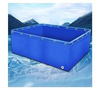 PVC Canvas Fish Pond with Drain Valve Temporary Koi & Turtle Holding Tank 0.5mm Water Storage Pool for Saltwater Fish - Swimming Pool for Aquatic Life