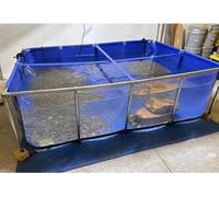 PVC Canvas Liners for Above Ground Koi Pond and Large Aquarium Holding Tank, Easy Assembly Steel Frame, Ideal for Fish and Turtle Farming