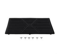 PVC Car Heel Mat Floor Carpet Pad Pedal Cover with Grip for Improved Foot Positioning on Accelerator and Brake (Black)