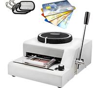 PVC Card Embosser, 72 Characters Embossing Machine Convex ，Precise Positioning,Adjustable Character Spacing and Depth,with 30 Aluminum Dog Tag