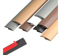 PVC Carpet to Floor Transition Strip, Self-Adhesive Carpet Edge Protector Trim, Doorway Threshold Transition for Tile to Laminate, Supports 10mm Height Difference(White,5mm x 6.56ft)