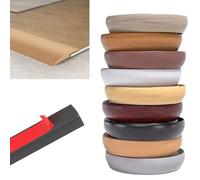 PVC Carpet to Floor Transition Strip, Self-Adhesive Carpet Edge Protector Trim, Doorway Threshold Transition for Tile to Laminate, Supports 10mm Height Difference(Yellow Oak Grain,5mm x 3.3ft)