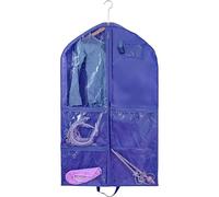 PVC Children's Garment Storage Bags for Dance Competition Costumes, 40 Inch Bags for Hanging Clothes with 4 Medium Transparent Zipper Pockets and 1 Large Back Zipper Pocket Ideal Garment Bags for Trav