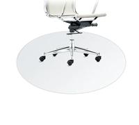 PVC Clear Chair Mat for Hardwood Floors Round Floor Mats Transparent Desk Chair Mat for Computer Desk Rolling Chair 1.0 mm Thick(Transparent,145 cm)