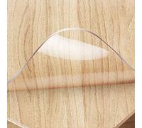 PVC Clear Table Cover - 3mm Soft Glass Protector, Waterproof Table Cloth, Quality Crystal Clear Desk Pad Mat - For Coffee, Dining & Writing Desk (70x110cm/28x43in)