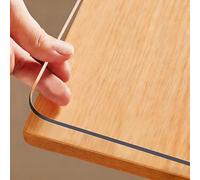 PVC Clear Table Protector - Multisize 1.5mmThick Transparent Plastic Desk Cover, Rectangular Night Stand, Office & Computer Desk, Sofa Child Table, Small Desk Protector 65x155 cm