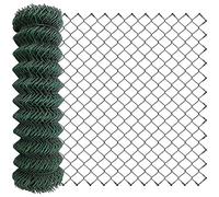 PVC Coated Chain Link Fence, Green Galvanized Welded Wire Mesh, Weather Resistant Fencing Roll for Garden, Yard