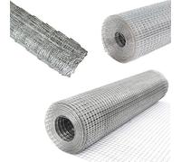 PVC Coated Chicken Wire Pets Poultry Netting Galvanised Weldmesh Welded Steel Mesh Wire 800mm x 50m Stock Fencing Hot Dipped Galvanized Wire, Mesh Fencing Rolls for Plant/Pets/Garden Poultry Netting
