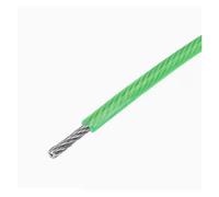 PVC Coated Steel Cable Accessories for Hanging, 10M Length, 5mm Thickness, Colorful Green, Ideal for Home, Garden, and DIY Projects, & Versatile.