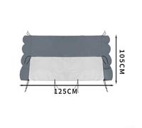 PVC Coated Tarpaulin Forklift Canopy Sunshade Roof Cover with Transparent Front Panel, Rainproof and Tear-Resistant Fabric for Outdoor Work, Easy Installation with Bind(Gray 105 * 125cm)