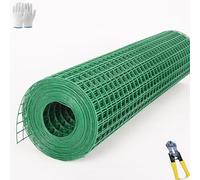 PVC Coated Welded Wire Fence Roll - Durable Garden Border & Chicken Wire Fencing Mesh for Yard, Vegetable & Poultry Protection (1.5x5m, 2.2mm, 3x3cm)