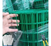 PVC Coated Welded Wire Fence Roll - Durable Garden Border Fencing, Vinyl Coated Metal Mesh for Yard, Vegetable Plant Protection & Poultry Netting (1.2x10m)