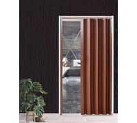 PVC Concertina Door Folding Panel with Handle Sizes 30x80/32x80/48x80/60x80in Versatile Temporary Room Divider for Kitchen Bathroom Patio (28x80in)