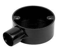 PVC Conduit Box 20mm 1 Way Black