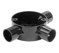 PVC Conduit Box 20mm 3 Way Black