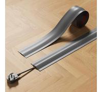 PVC Cord Covers for Wires on Floor, Floor Cord Cover, Cuttable, Self-Adhesive, Decorative Cable Protector, for Ceiling, Corner, Wall(Grey,3.8x1000cm/1.5x394in)