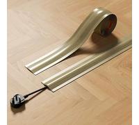 PVC Cord Covers for Wires on Floor, Floor Cord Cover, Cuttable, Self-Adhesive, Decorative Cable Protector, for Ceiling, Corner, Wall(Brown,3.8x1000cm/1.5x394in)