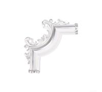 PVC Corner Flower Decorative Decals for Door Cabinet and Bed Borders, 4 Pieces with Retro Style to Add Charm to Home Walls (4)