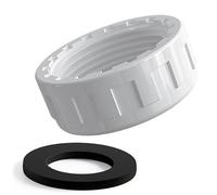 PVC Coupling Cap Pipe Fittings White PVC Pipe End Cap Plug Adapter Fit for Female Thread Pipes or Fittings White 63mm