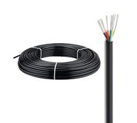 PVC Covered Electric Wire, UL2517 Flex 6-Core Tin Cu Wire 28-18 AWG PVC Insul 25-160FT for Control Internal Wiring(160ft,18AWG-6C)