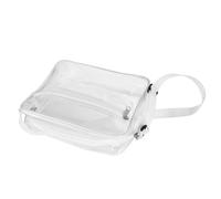 PVC Crossbody Makeup Bag with Zipper Large Capacity | White Cosmetic Organiser, Camping and Fitness Use, Keeps Accessories Tidy, for Sister or Lover