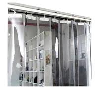 PVC Curtain Strips for Walk-in Coolers Vinyl Door Panels for Home & Office Easy Push-Pull Sliding Partition 120x220cm Warehouse Entrance Solution