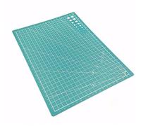 PVC Cutting Mat Single Side Patchwork Cut Pad for Workbench Sewing Manual DIY Knife Engraving Leather Board for Sewing Crafts Office Project(Green,A5)