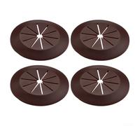 PVC Desk Cable Hole Cover for Managing Power Cords and Data Cables Through Work Cutouts in Office and Home Desks (Coffee)