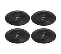 PVC Desk Cable Hole Cover for Managing Power Cords and Data Cables Through Work Cutouts in Office and Home Desks (Black)