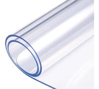 PVC Desk Mat Protector, Non-Slip Waterproof Vinyl Table Cover, Thick 2mm Transparent Desk Pad, 85x180cm/33x71in for Home Office Use