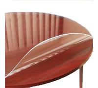 PVC Desk Table Mat Waterproof Round Tabletop Protector Mat, Washable Tablecover Frosted/Clear Plastic Table Cloth(I,63 inch (Round))