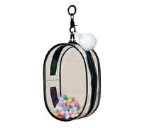 PVC Doll Storage Bag For Labubu - Dustproof Protective Cover With Hanging Option - Transparent/Black/White/Pink Color Choices - Ideal For Collectible Doll Display & Organization(Black)