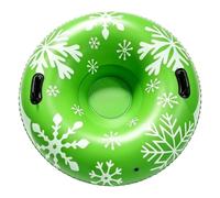 PVC Donut Toy Snow Tube, Non-Slip Handles, 90 x 90 cm | Inflatable Winter Snow Sledge for Winter Games, Skiing, Frozen Lake and River, Outdoor, Christmas, Boys, Girls, Men,